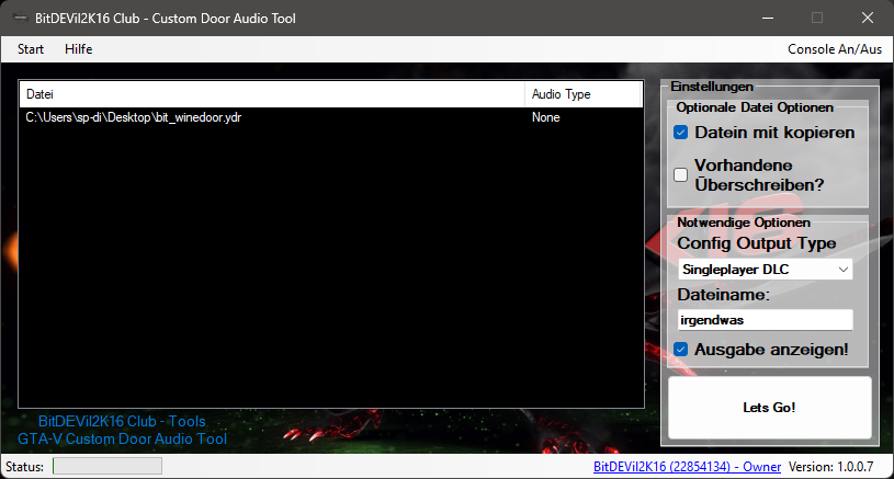 Custom Door Audio Tool